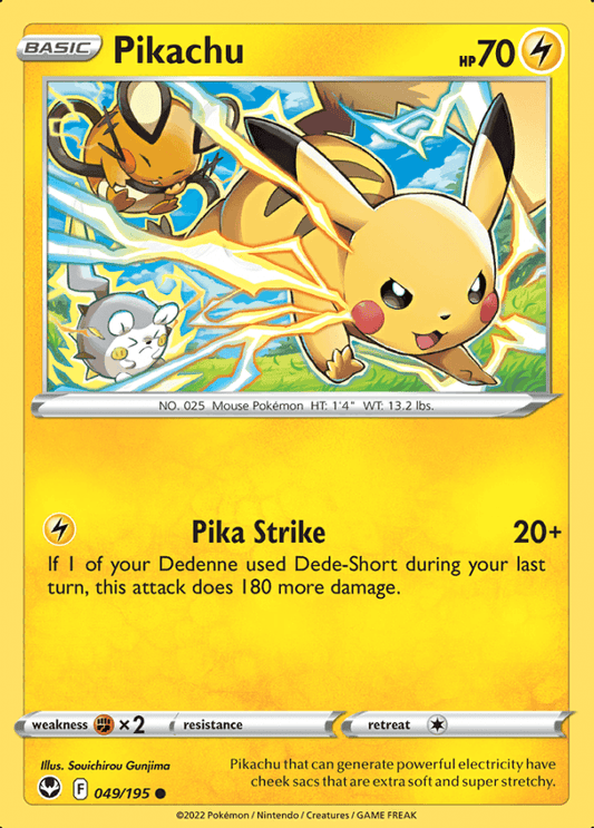 049/195 Pikachu - Silver Tempest - Volution Cards and Collectables