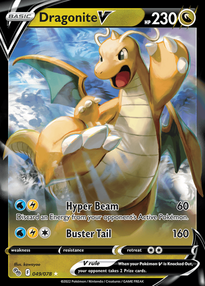 049/078 Dragonite V - Pokemon GO - Volution Cards and Collectables