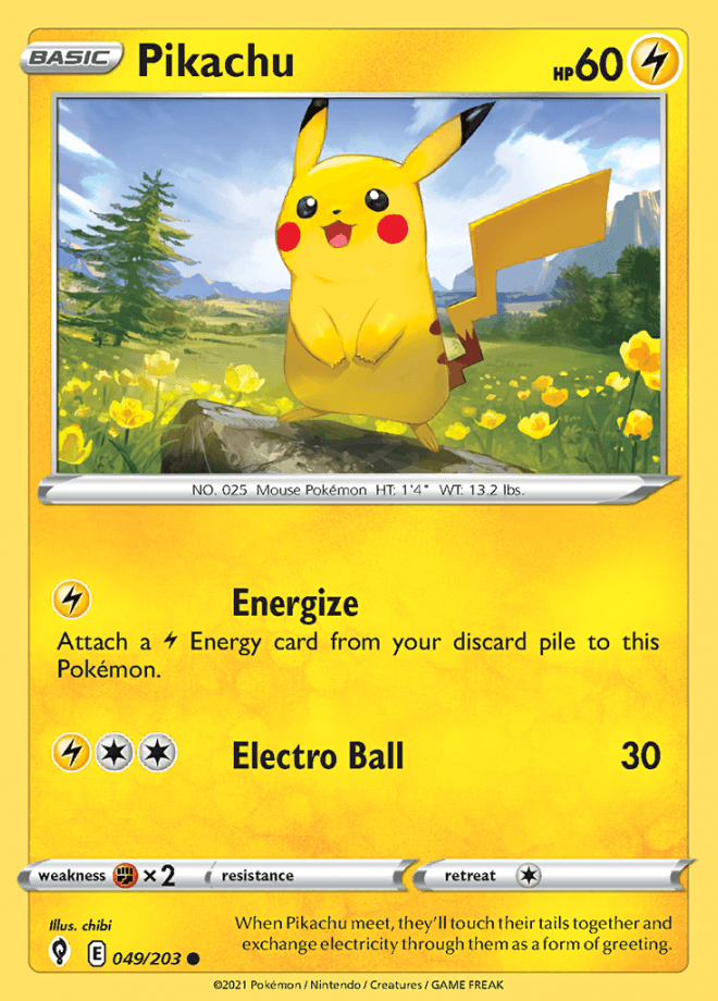 049/203 Pikachu - Evolving Skies - Volution Cards and Collectables