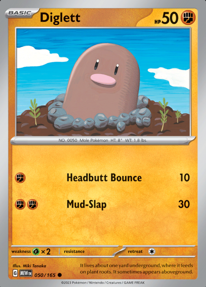 050/165 - Diglett - Pokemon 151