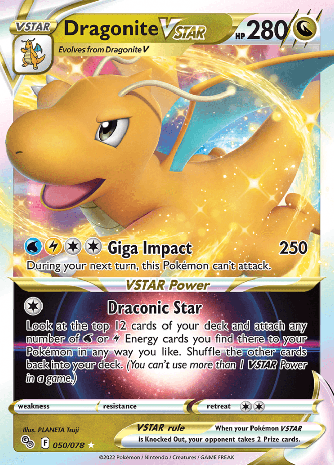 050/078 Dragonite VSTAR - Pokemon GO - Volution Cards and Collectables