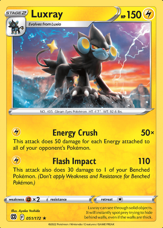 051/172 Luxray - Brilliant Stars - Volution Cards and Collectables