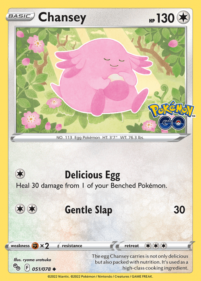 051/078 Chansey - Pokemon GO - Volution Cards and Collectables