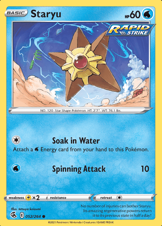 052/264 Staryu - Fusion Strike - Volution Cards and Collectables