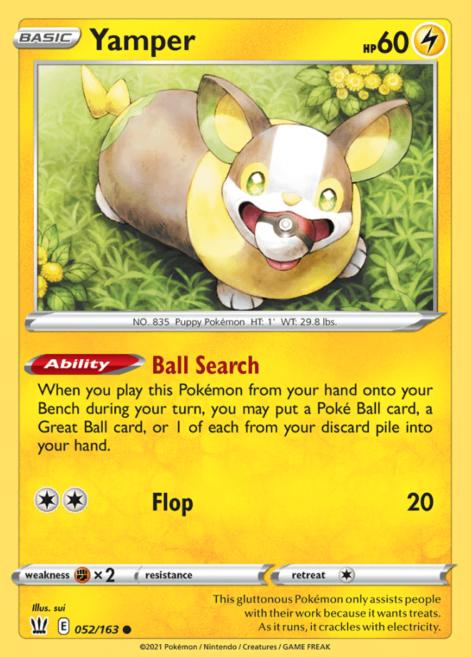 052/163 Yamper - Battle Styles - Volution Cards and Collectables