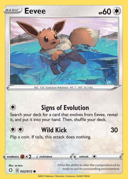 052/072 Eevee - Shining Fates - Volution Cards and Collectables