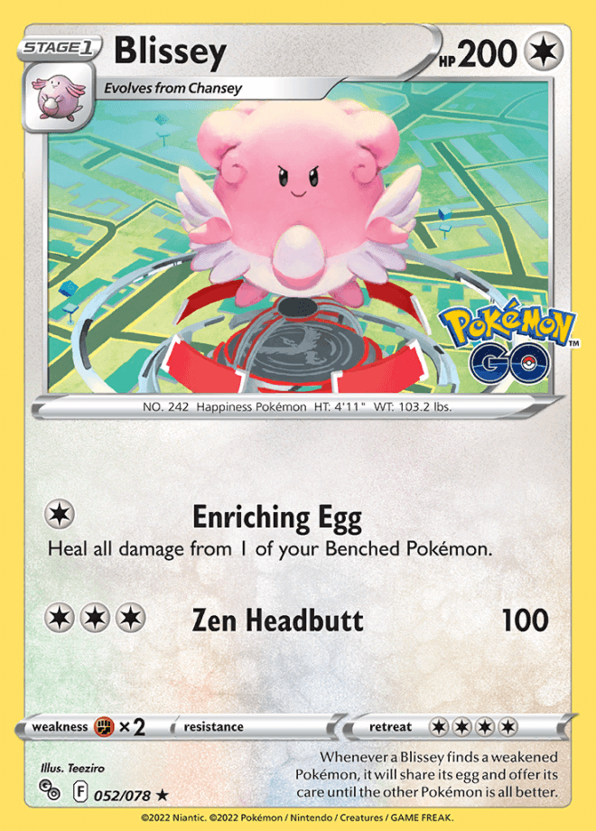 052/078 Blissey Holo - Pokemon GO - Volution Cards and Collectables