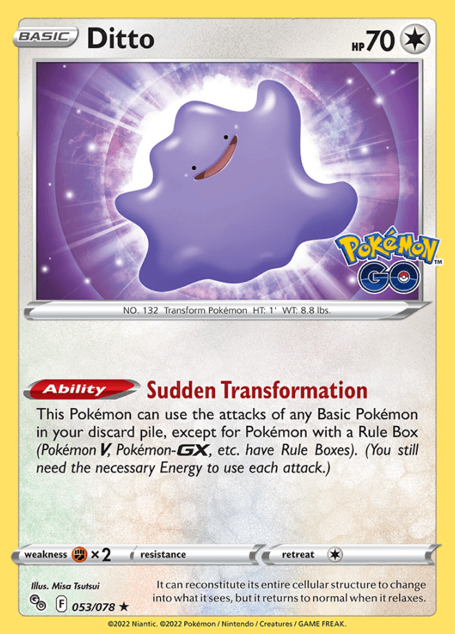 053/078 Ditto Holo - Pokemon GO - Volution Cards and Collectables