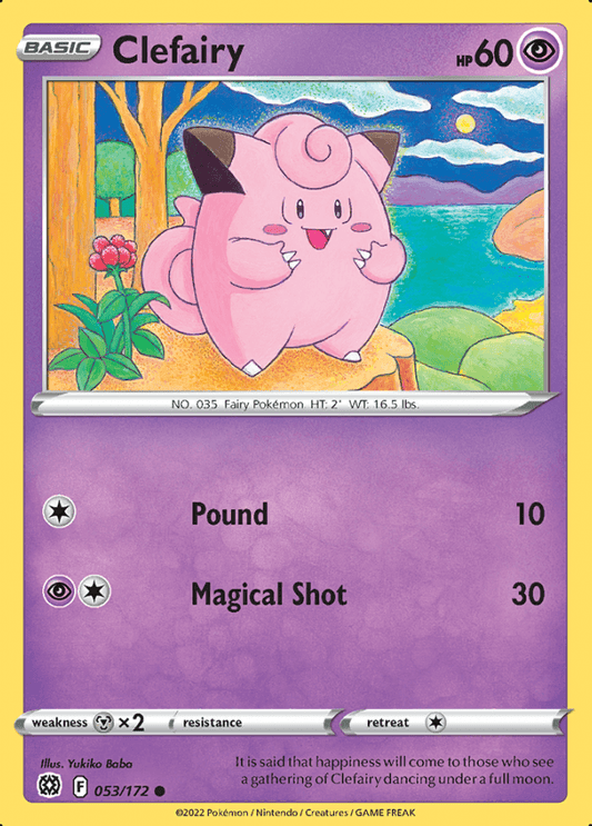 053/172 Clefairy - Brilliant Stars - Volution Cards and Collectables