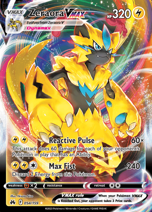 054/159 Zeraora VMAX - Crown Zenith - Volution Cards and Collectables