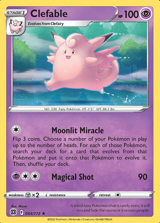 054/172 Clefable - Brilliant Stars - Volution Cards and Collectables