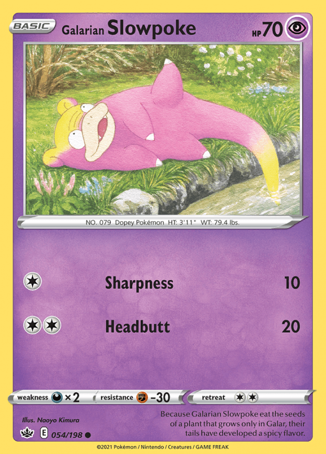 054/198 Galarian Slowpoke - Chilling Reign - Volution Cards and Collectables