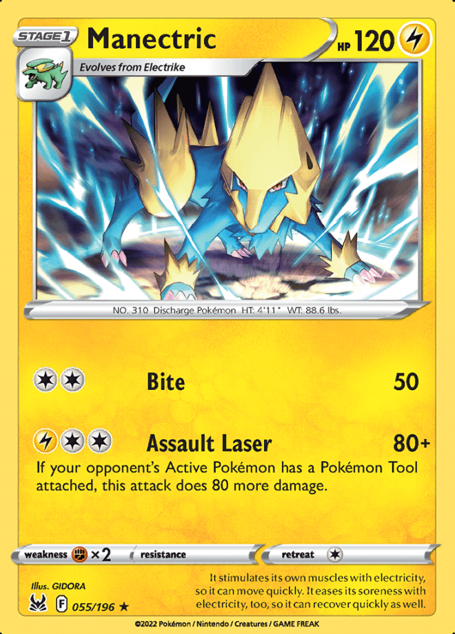 055/196 Manectric - Lost Origin - Volution Cards and Collectables