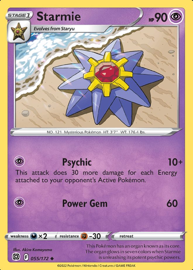 055/172 Starmie - Brilliant Stars - Volution Cards and Collectables