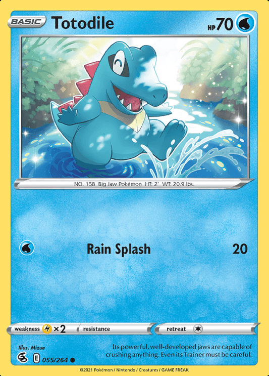 055/264 Totodile - Fusion Strike - Volution Cards and Collectables