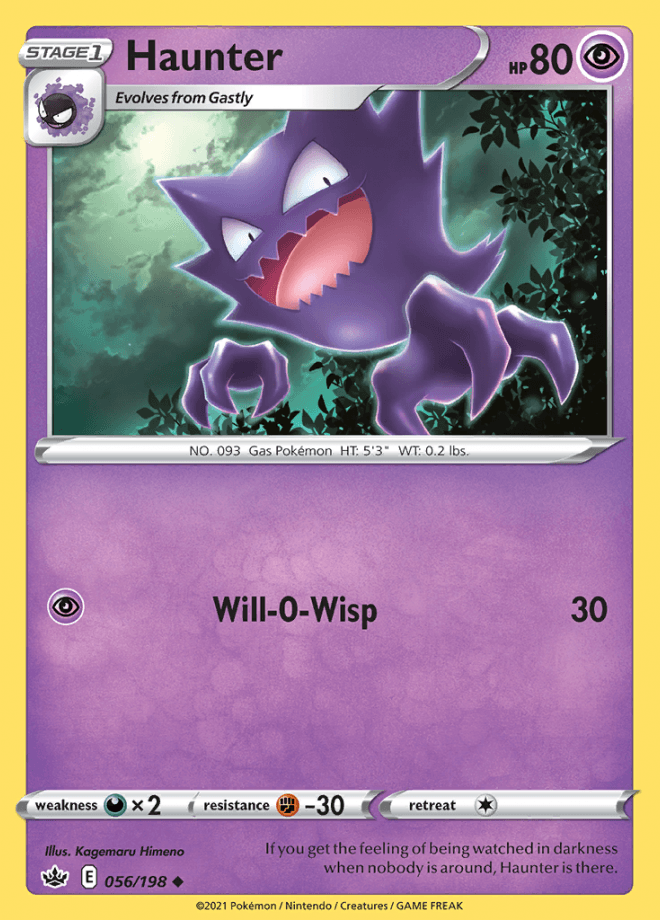 056/198 Haunter - Chilling Reign - Volution Cards and Collectables