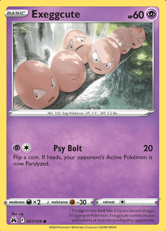 057/159 Exeggcute - Crown Zenith - Volution Cards and Collectables