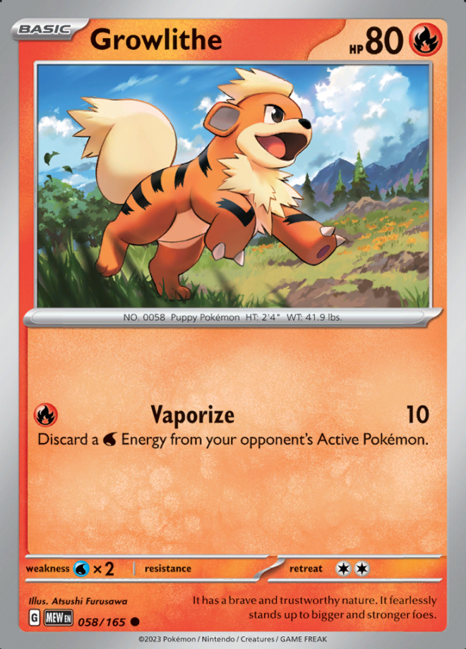 058/165 - Growlithe - Pokemon 151