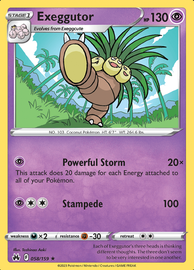 058/159 Exeggutor - Crown Zenith - Volution Cards and Collectables