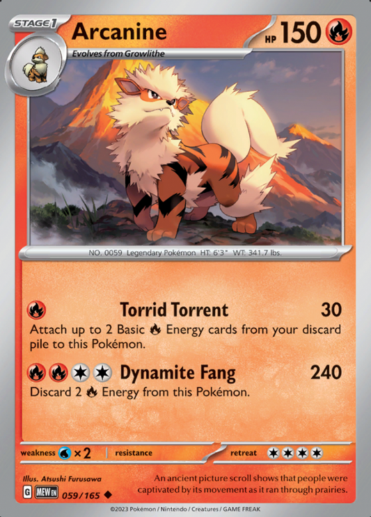 059/165 - Arcanine - Pokemon 151