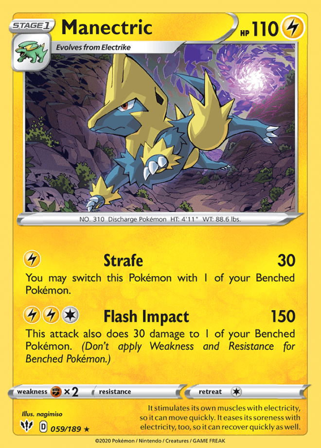 059/189 Manectric - Darkness Ablaze - Volution Cards and Collectables