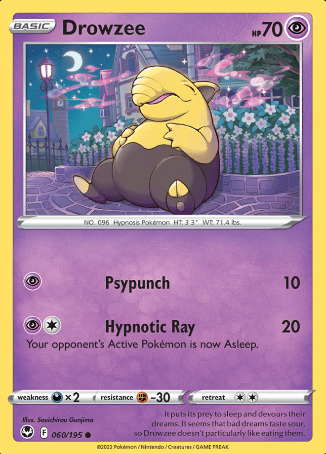 060/195 Drowzee - Silver Tempest - Volution Cards and Collectables