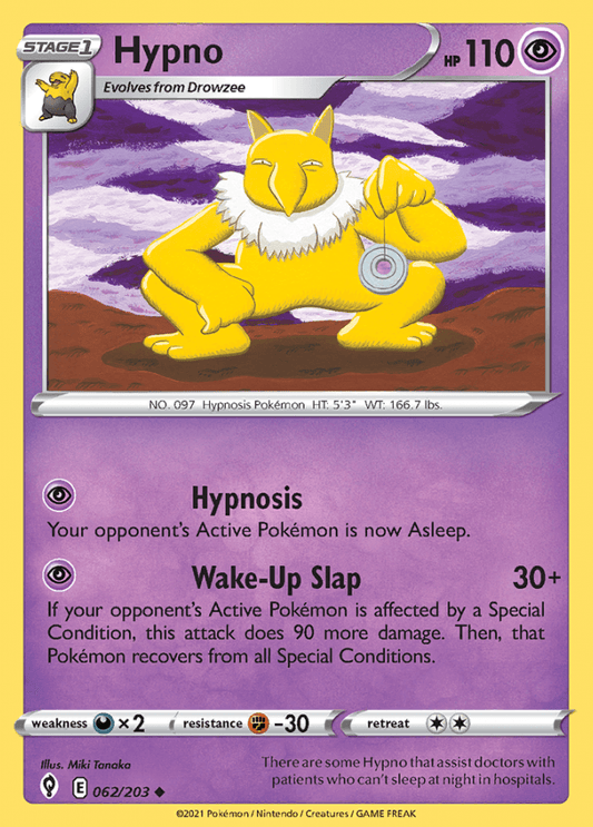 062/203 Hypno - Evolving Skies - Volution Cards and Collectables