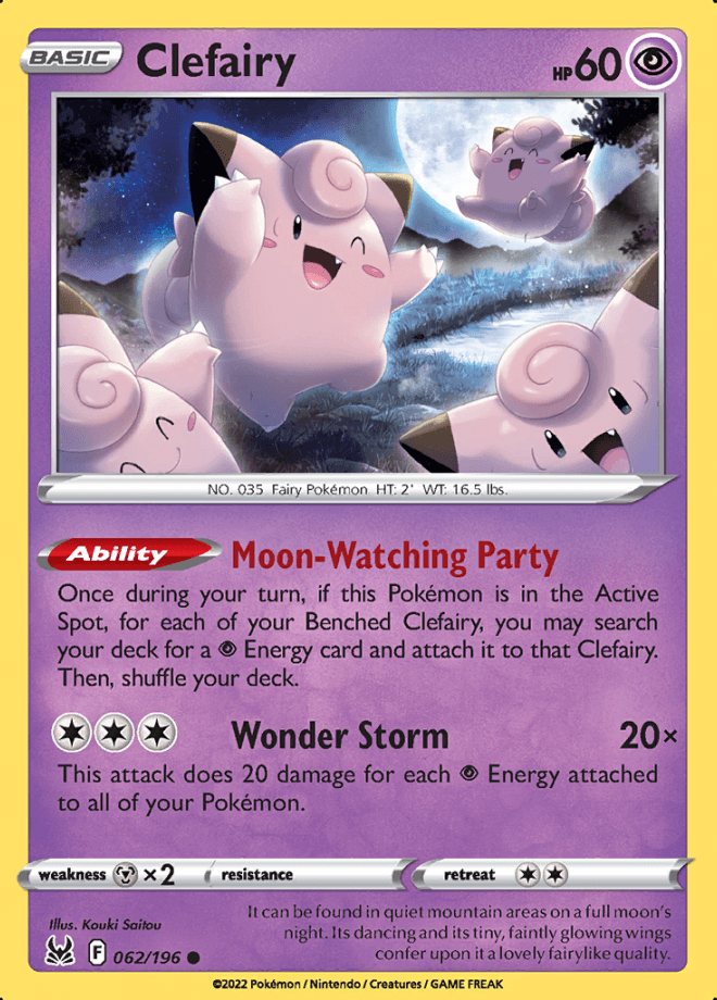 062/196 Clefairy - Lost Origin - Volution Cards and Collectables