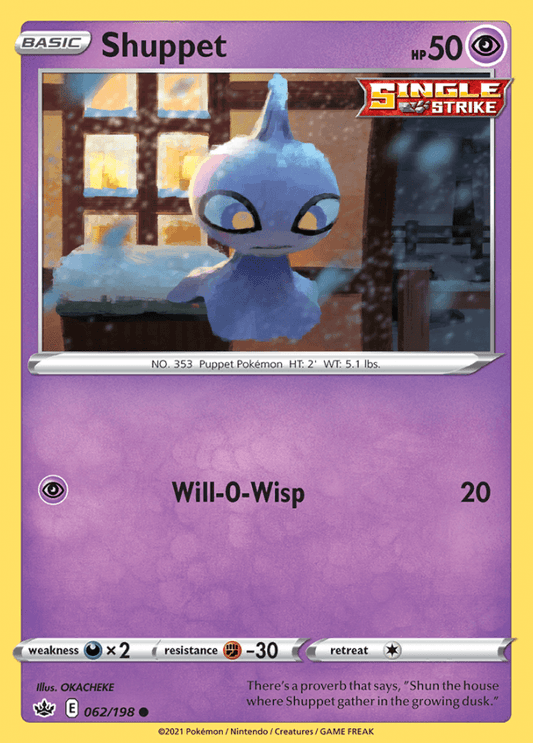 062/198 Shuppet - Chilling Reign - Volution Cards and Collectables