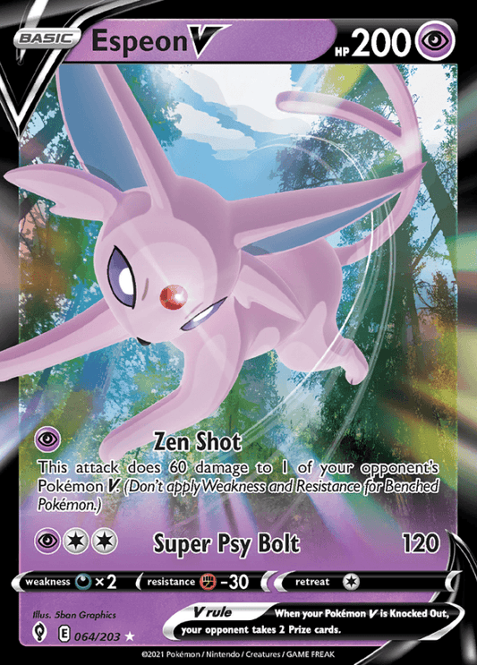 064/203 Espeon V - Evolving Skies - Volution Cards and Collectables