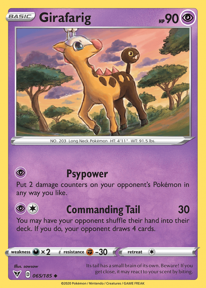 065/185 Girafarig - Vivid Voltage - Volution Cards and Collectables