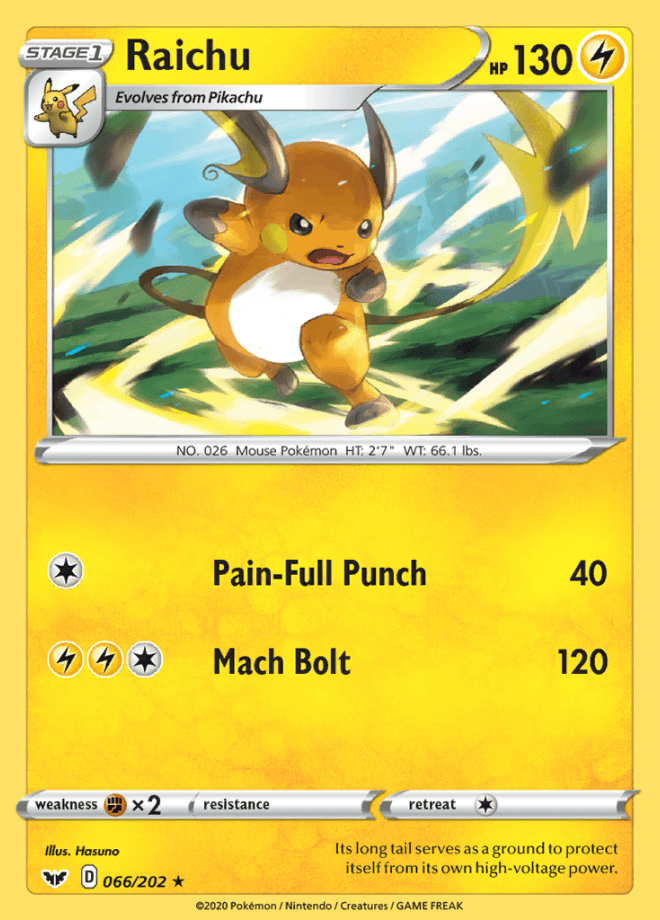 066/202 Raichu - SWSH Base - Volution Cards and Collectables