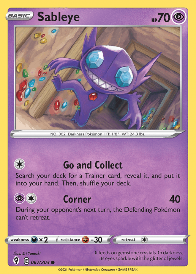 067/203 Sableye - Evolving Skies - Volution Cards and Collectables