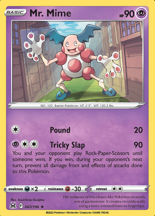 067/196 Mr. Mime - Lost Origin - Volution Cards and Collectables