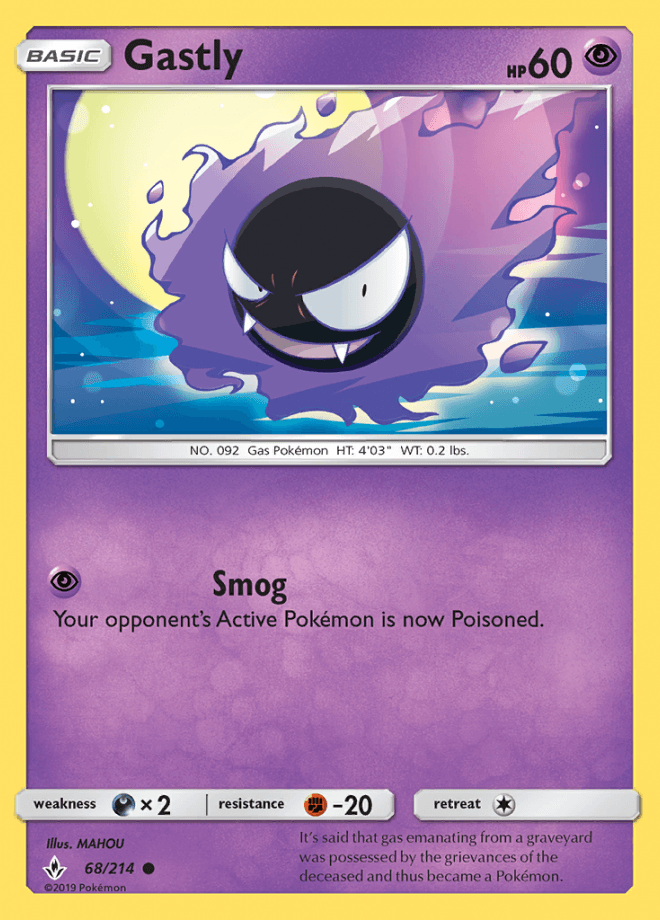 068/214 Gastly - Unbroken Bonds - Volution Cards and Collectables