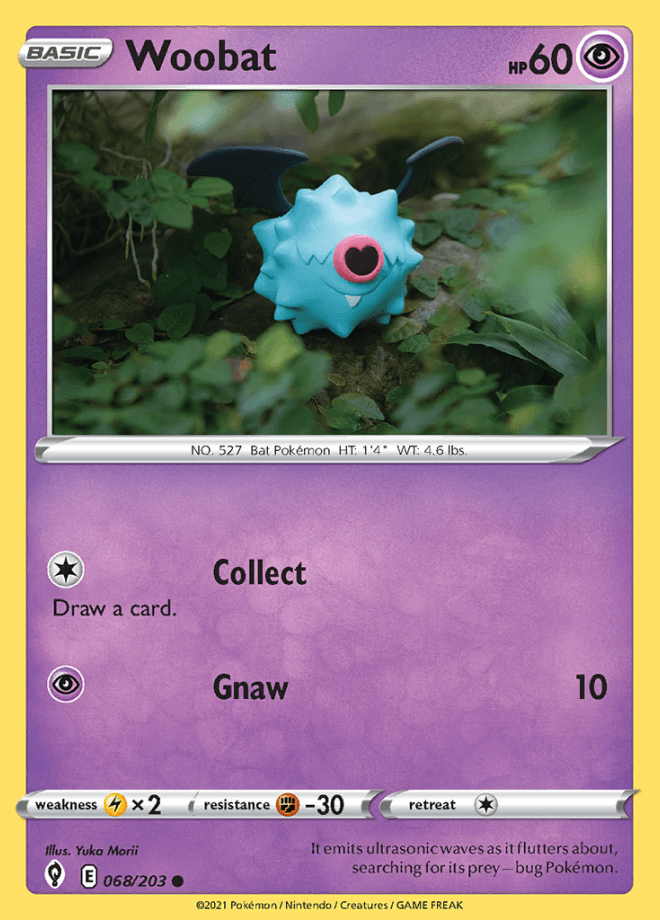 068/203 Woobat - Evolving Skies - Volution Cards and Collectables