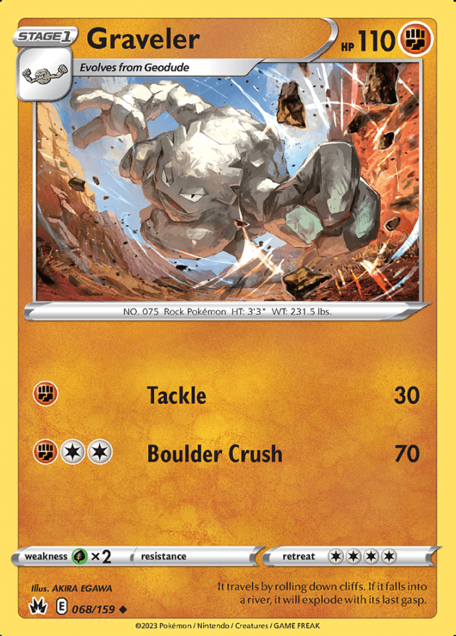 068/159 Graveler - Crown Zenith - Volution Cards and Collectables