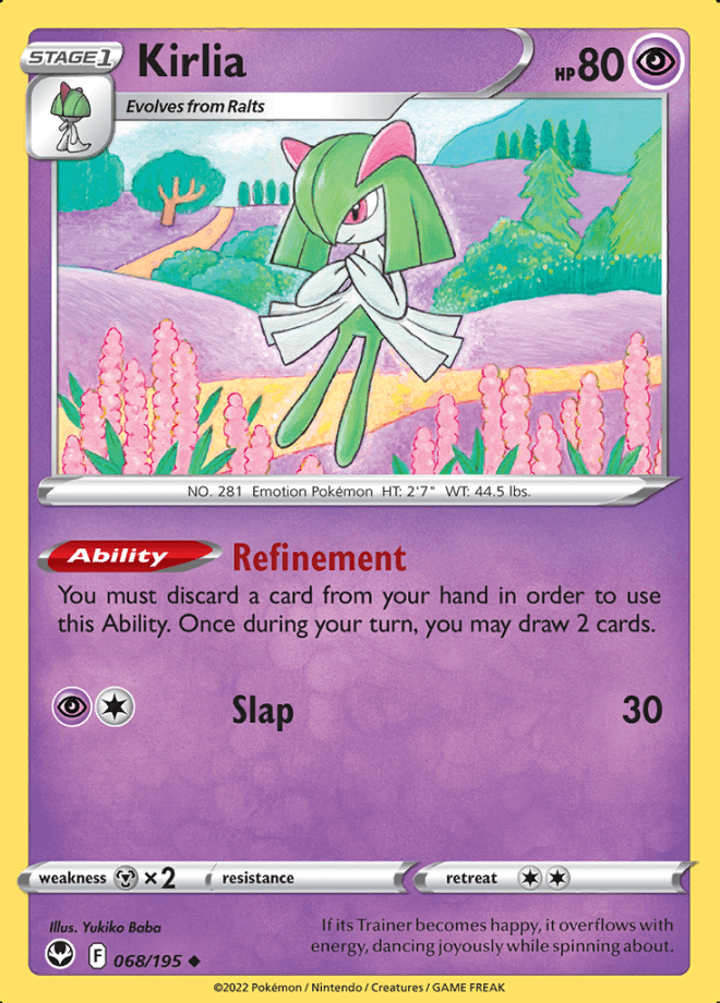 068/195 Kirlia - Silver Tempest - Volution Cards and Collectables