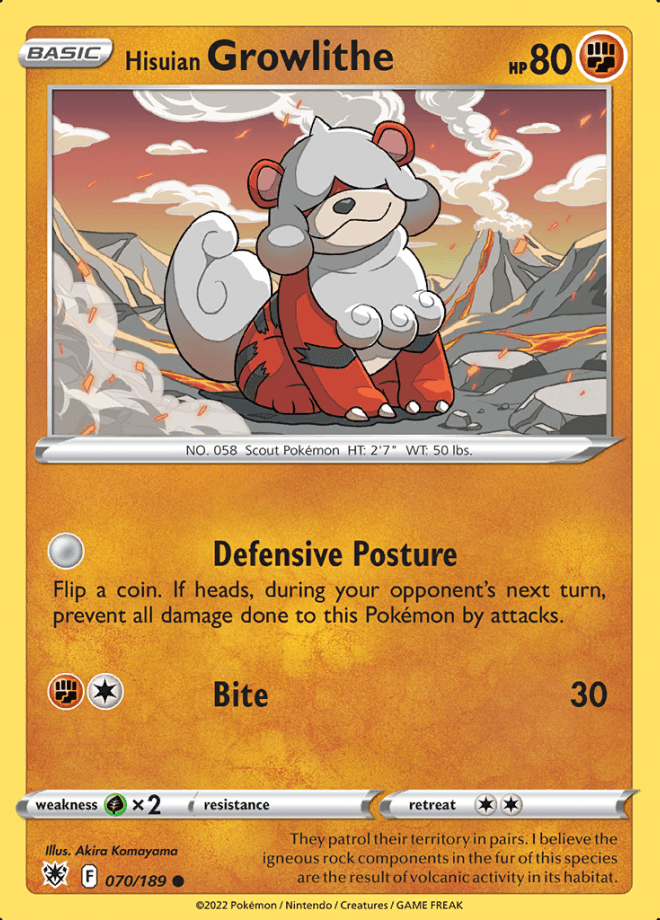 070/189 Hisuian Growlithe - Astral Radiance - Volution Cards and Collectables