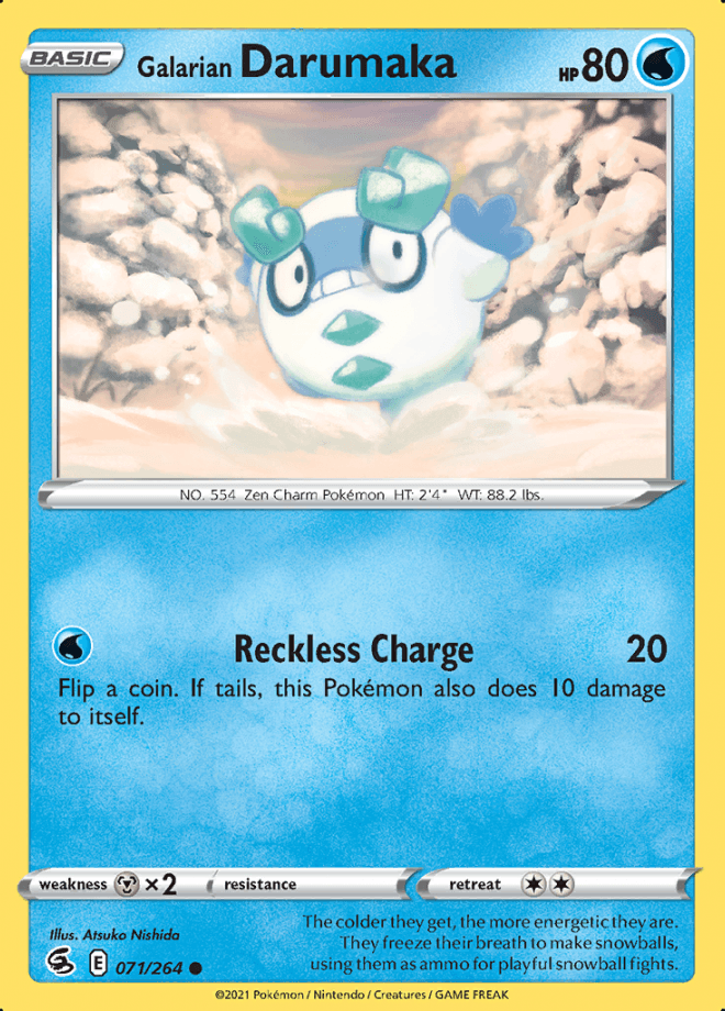 071/264 Galarian Darumaka - Fusion Strike - Volution Cards and Collectables