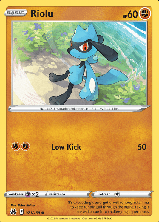 071/159 Riolu - Crown Zenith - Volution Cards and Collectables