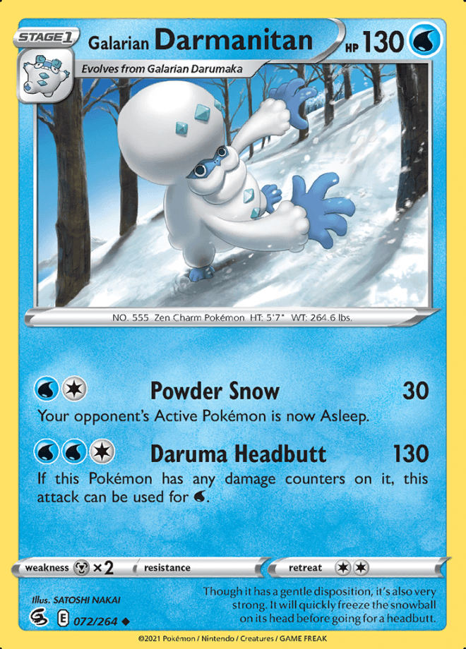 072/264 Galarian Darmanitan - Fusion Strike - Volution Cards and Collectables