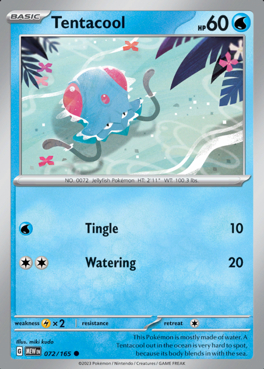 072/165 - Tentacool - Pokemon 151