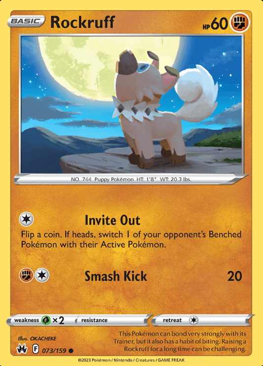 073/159 Rockruff - Crown Zenith - Volution Cards and Collectables