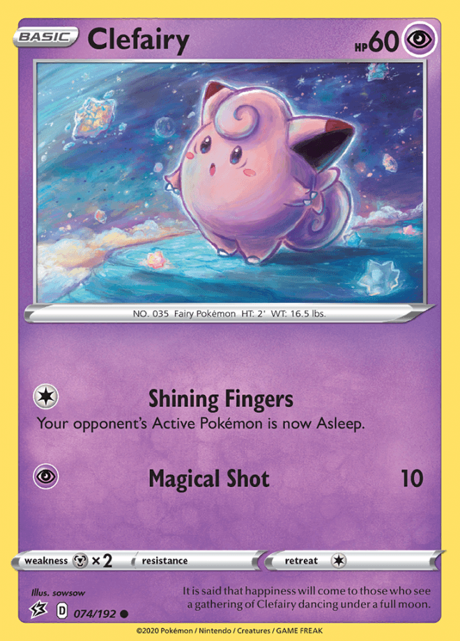 076/192 Clefairy - Rebel Clash - Volution Cards and Collectables