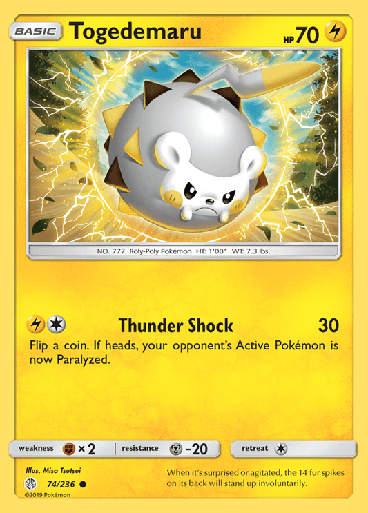 074/236 Togedemaru - Cosmic Eclipse - Volution Cards and Collectables