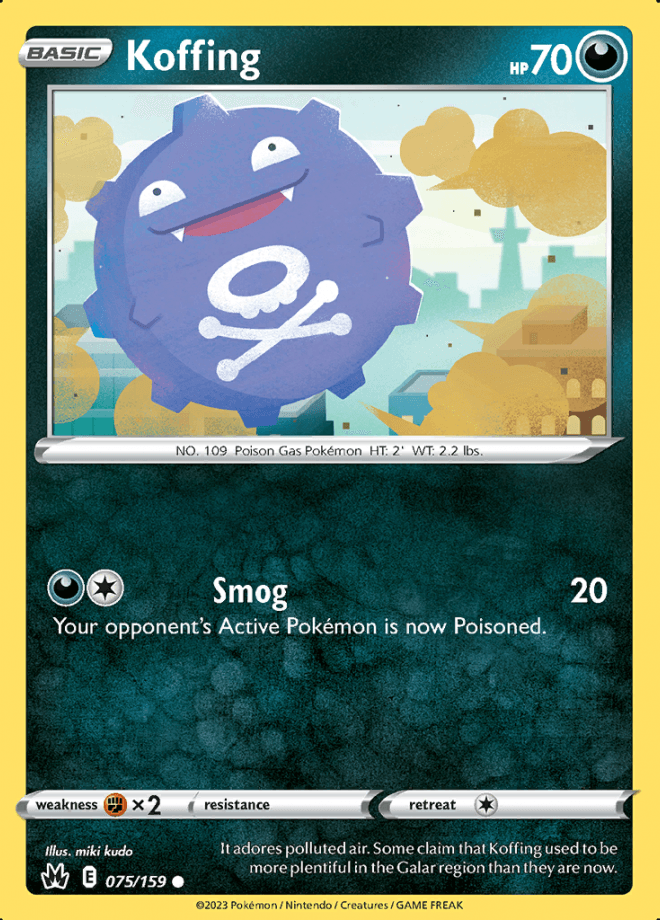 075/159 Koffing - Crown Zenith - Volution Cards and Collectables