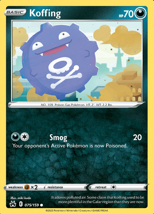 075/159 Koffing - Crown Zenith - Volution Cards and Collectables