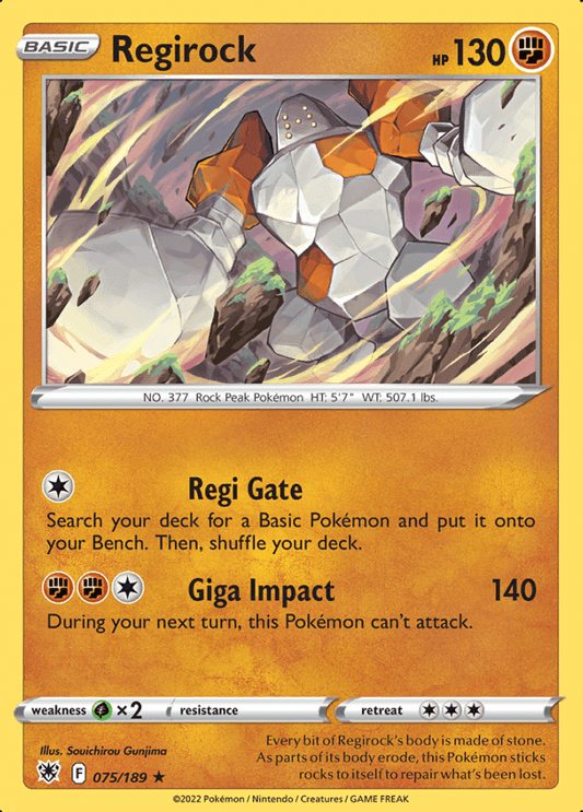 075/189 Regirock - Astral Radiance - Volution Cards and Collectables