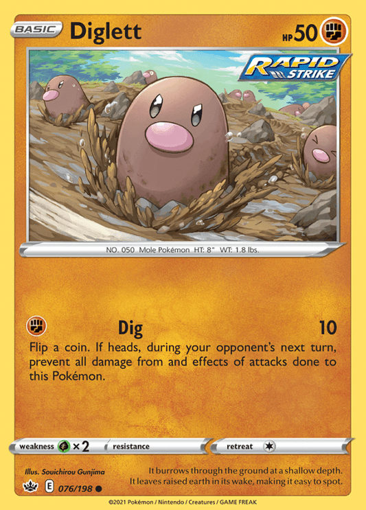 076/198 Diglett - Chilling Reign - Volution Cards and Collectables